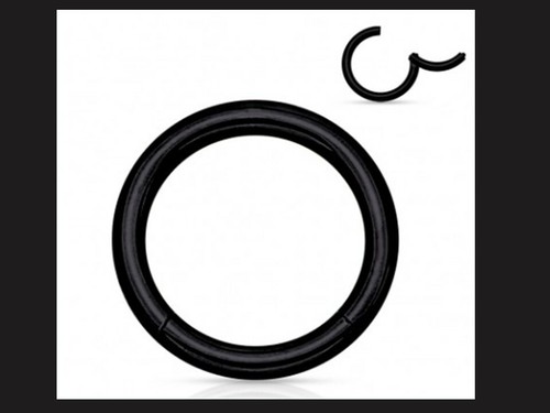 Surgical Steel Septum Clicker Nose Ring Hinge Segment Ear Helix Tragus Ring Hoop - Picture 6 of 8
