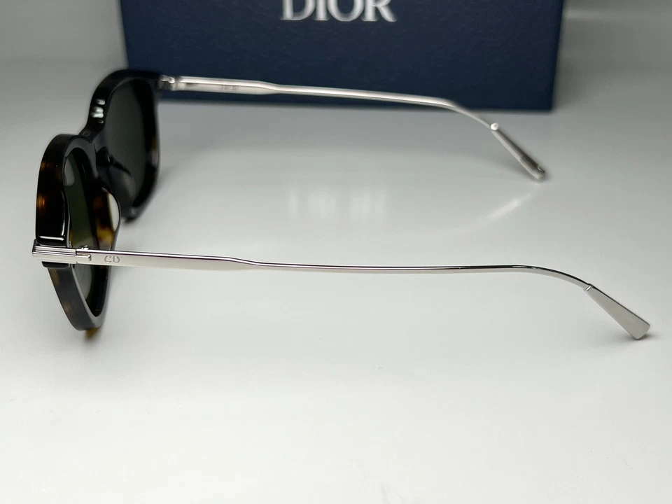 Nuevo Gafas de sol Dior Redondas Traje Negro S6I Metal Acetato Habana 50-145 Italia Foto 3 de 4
