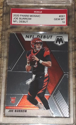 2020 Panini Mosaic Joe Burrow NFL Debut RC🔥Graded Gem Mint 10📈REPACK*SEE DESCR