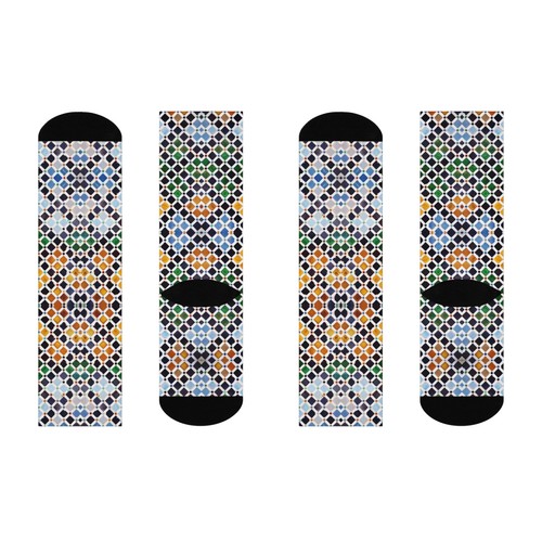 ¡Calcetines de azulejos! 1 Talla Acolchado Estilo Europeo Diseño Antiguo Mundo Clásico NUEVO - Imagen 4 de 7