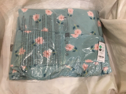 New Carter's Kid Girls 1-Piece Floral Fleece Footie Pajamas Blue many sizes - Picture 2 of 4
