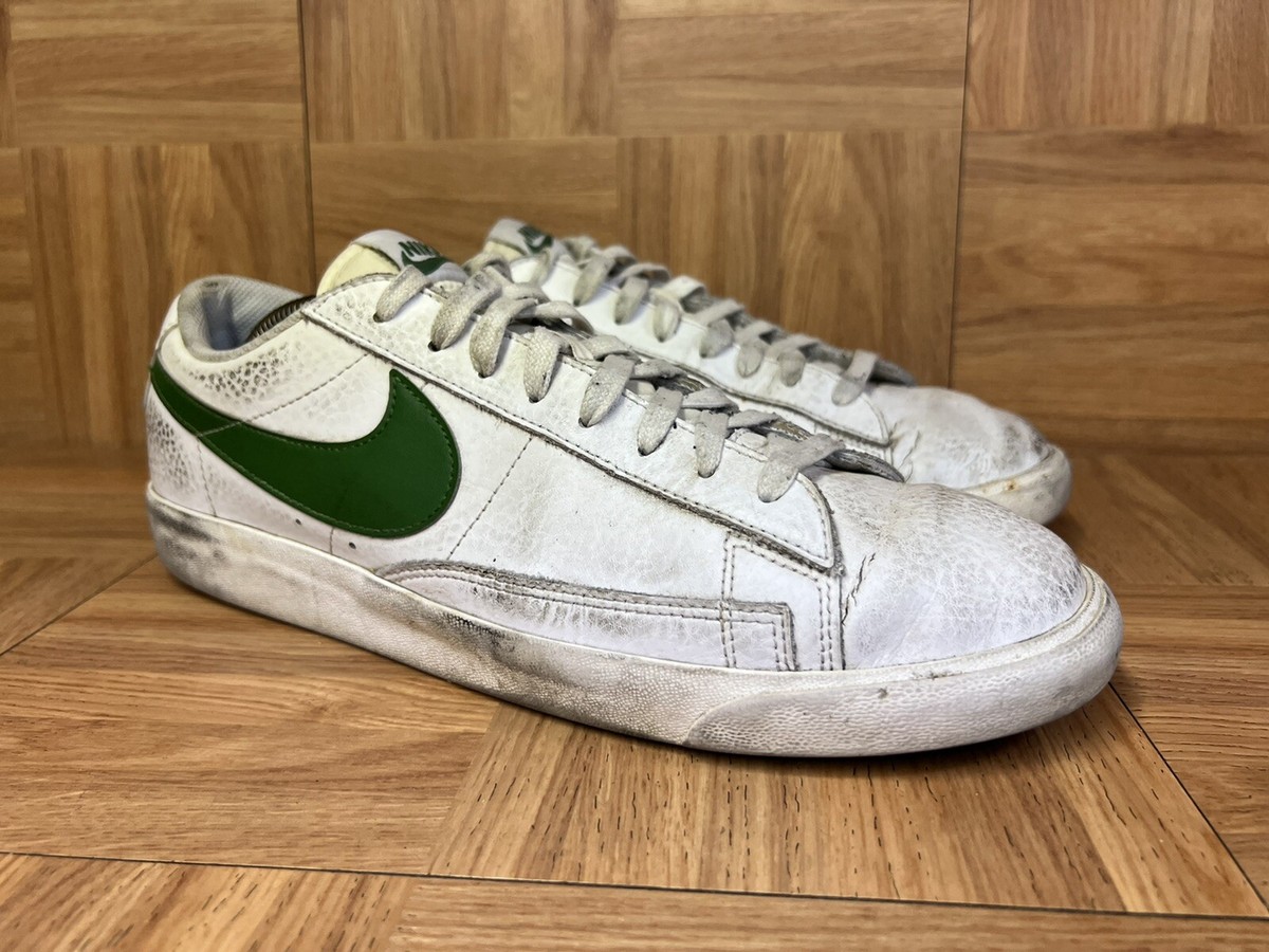 RARE🔥 Nike Blazer Low Leather White Forest Green CI6377-108 RARE🔥 Nike Blazer Low Leather White Forest Green CI6377-108