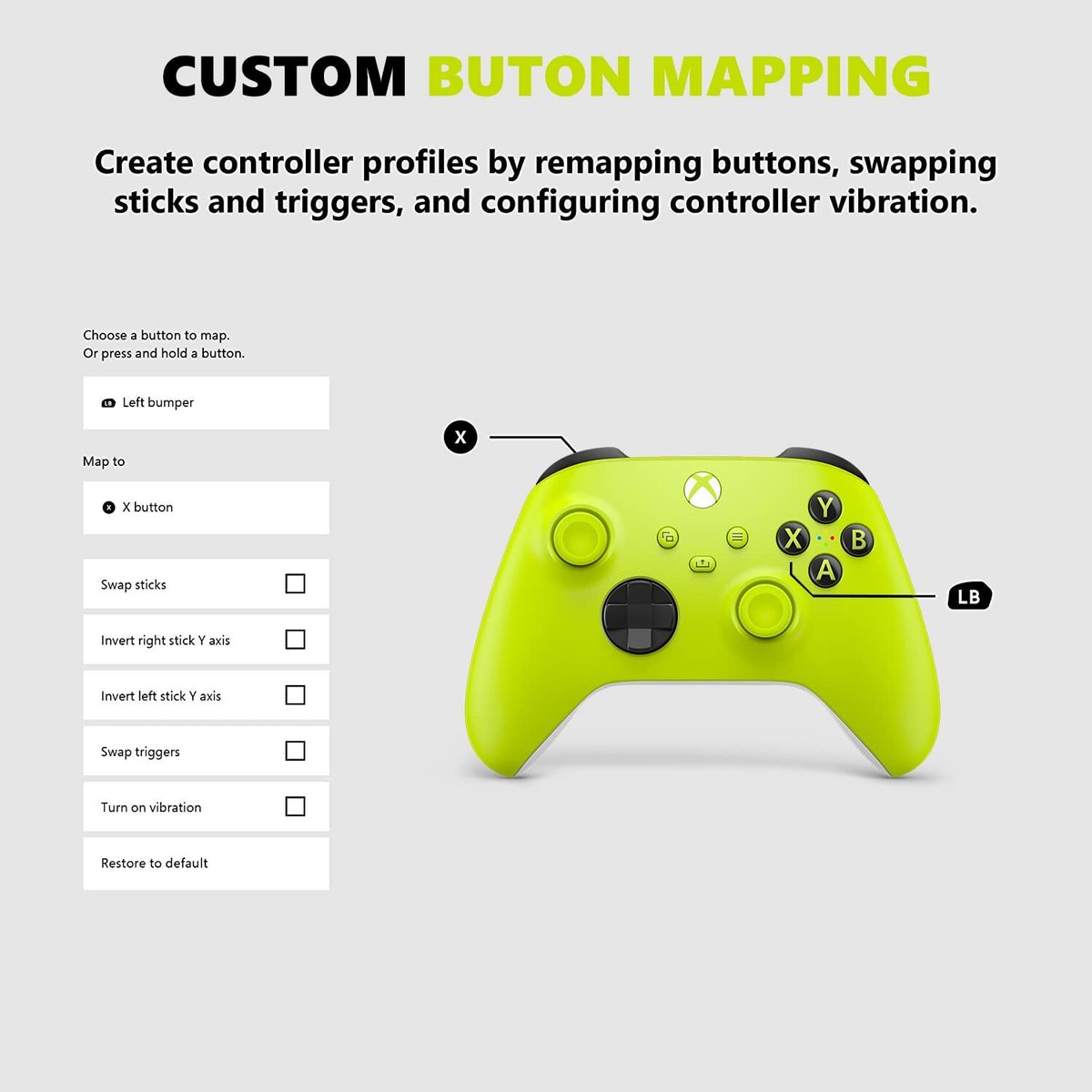 Xbox ワイヤレス コントローラー エレクトリック ボルト Xbox ワイヤレス コントローラー」の新色「エレクトリック