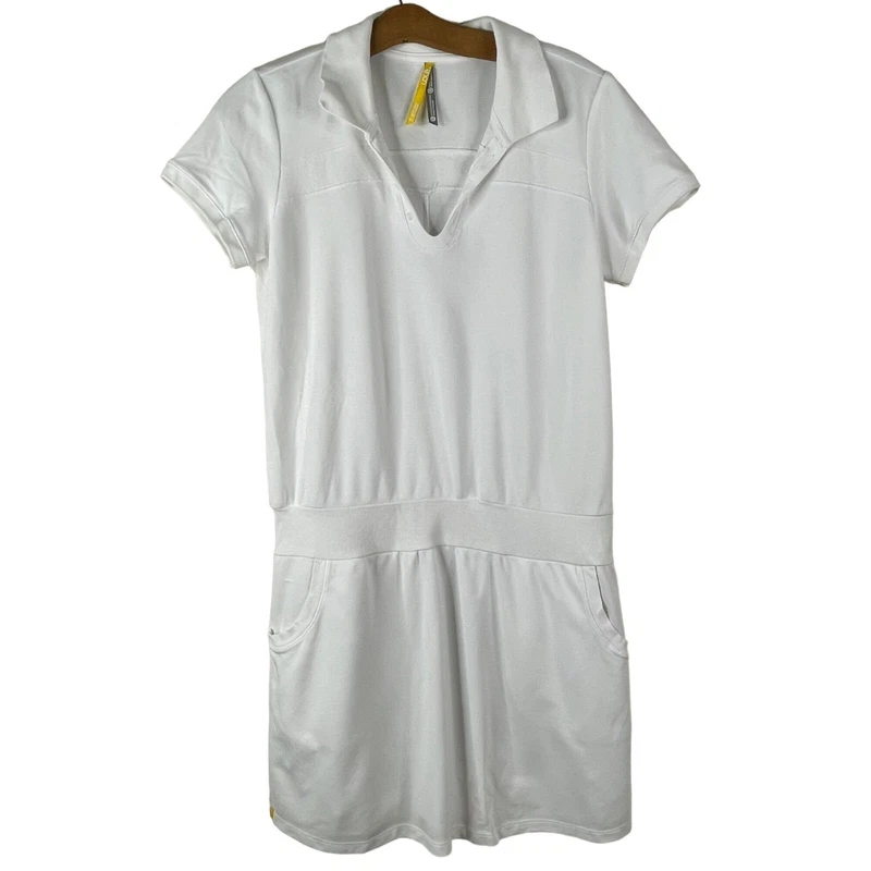 lole tennis dress calm mini collared drop waist athleisure 
