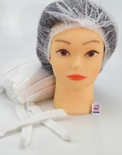 100 PCS DISPOSABLE HAIR NET CAP NON WOVEN BOUFFANT STRETCH DUST CAP