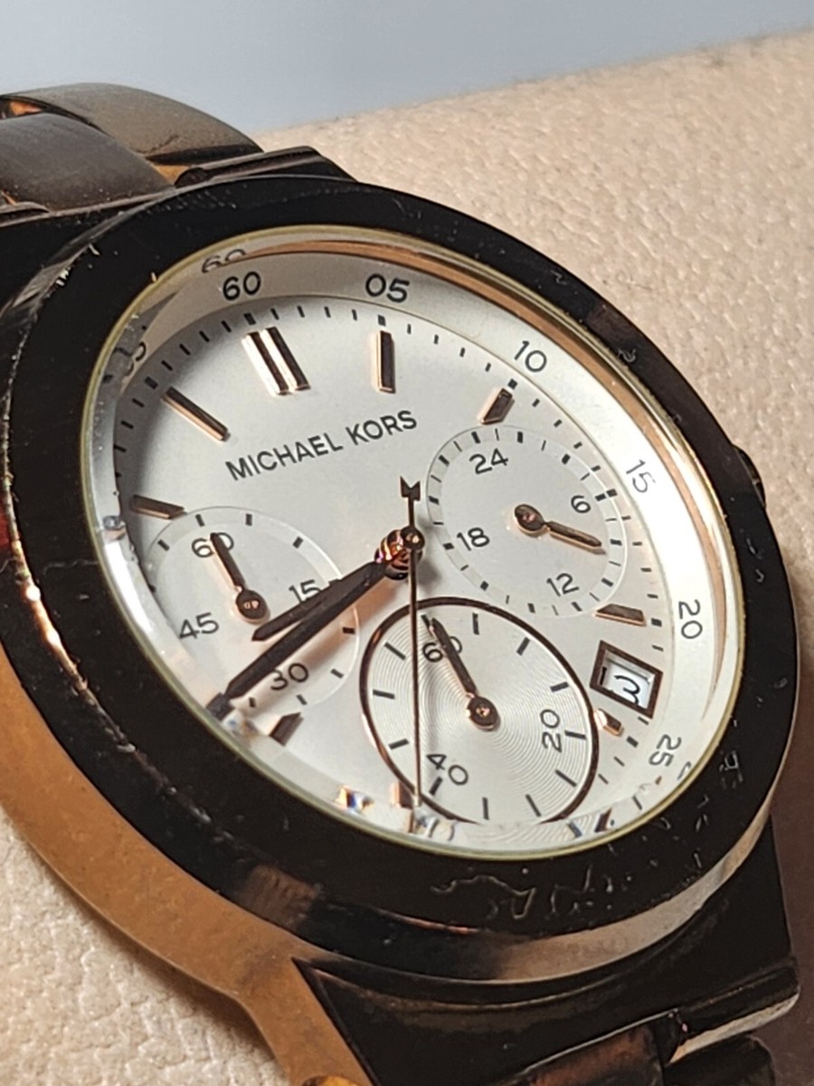 Michael Kors Chronograph Rose Gold Tone Bracelet Ladeis 