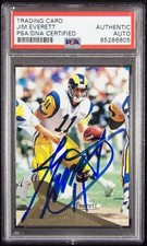 Jim Everett Los Angels Rams Signed 1994 Pinnacle Card #15 PSA Authenticated