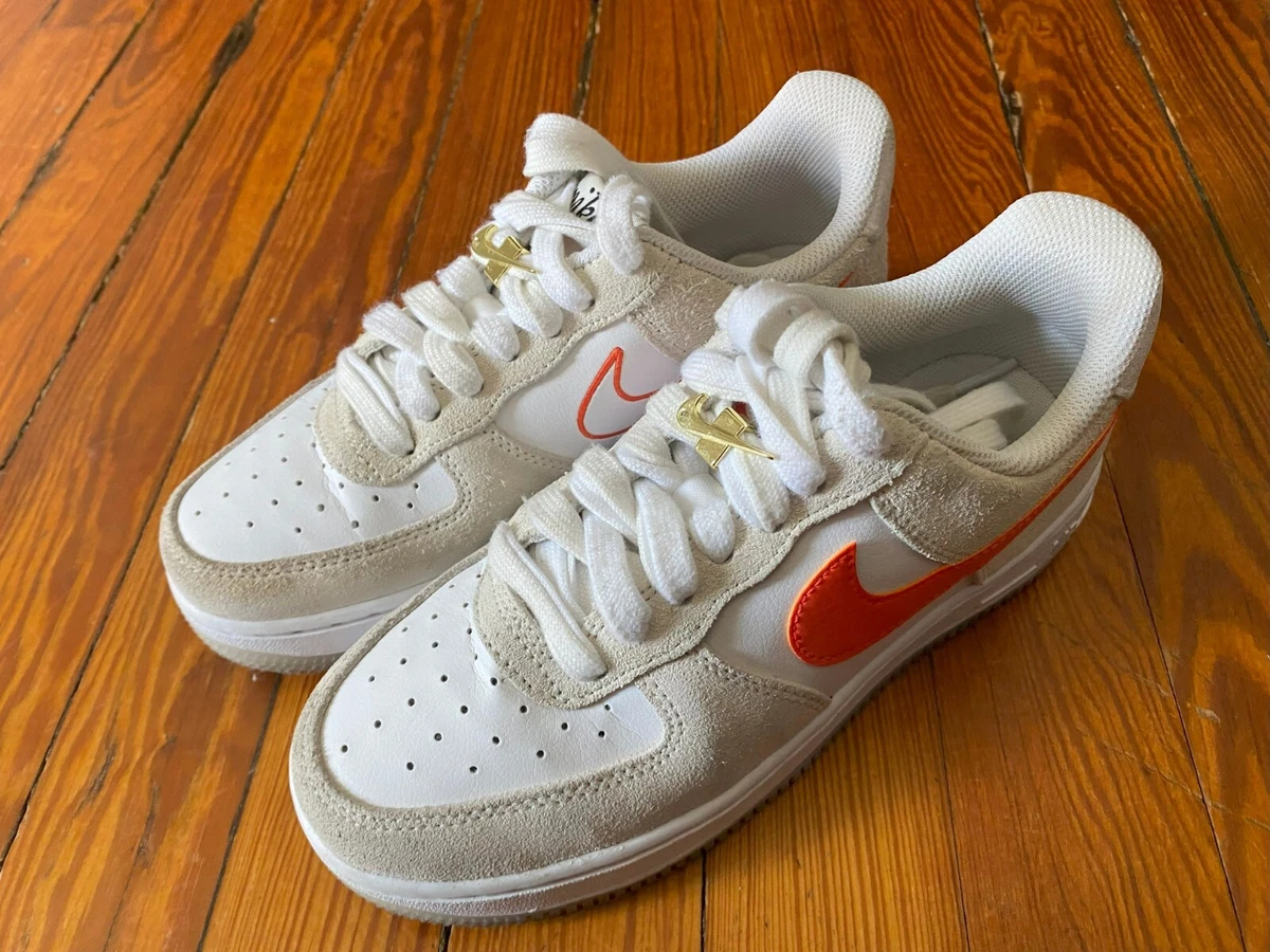 Nike Air Force 1 Low First Use Cream Orange Size 5.5 Women's