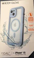 Body Glove Tidal Waterproof with MagSafe Case For iPhone 15 Powder Blue / Clear