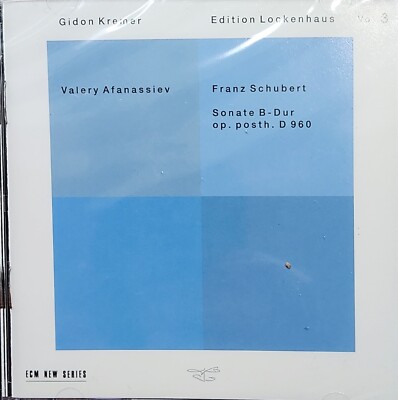 Gidon Kremer Edition Lockenhaus Vol. 3 CD Schubert Sonata D 960 NEW