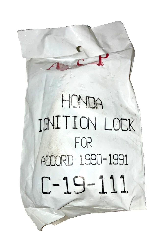 Nuevo ASP C-19-111 Honda Accord Bloqueo de encendido 2 llaves 1990 1991 Accord C19-111 Nuevo de Lote Antiguo Foto 4 de 4
