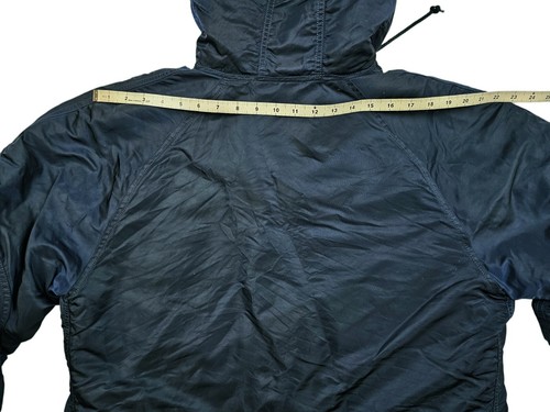 *HOT VTG Men's ALPHA INDUSTRIES @ N-3B PARKA EXTREME COLD HOOD NAVY BLUE Coat M - Picture 15 of 16