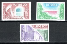 FRANCE 1980 UNESCO YT s 60-62 (SC# s 2O21-2O23) Imperf MH