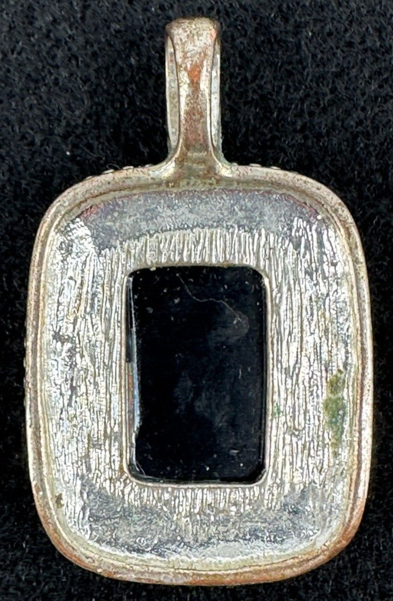 Art Deco Style Silver Tone Rectangular Milgrain B… - image 8