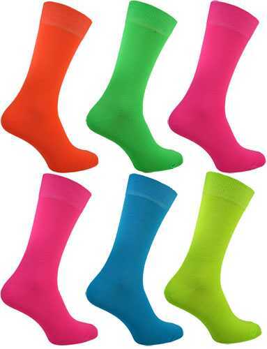 Ladies Neon Teddy Boy Socks Bright 50's 80's Fancy Dress Party Rock and Roll New - Picture 1 of 5