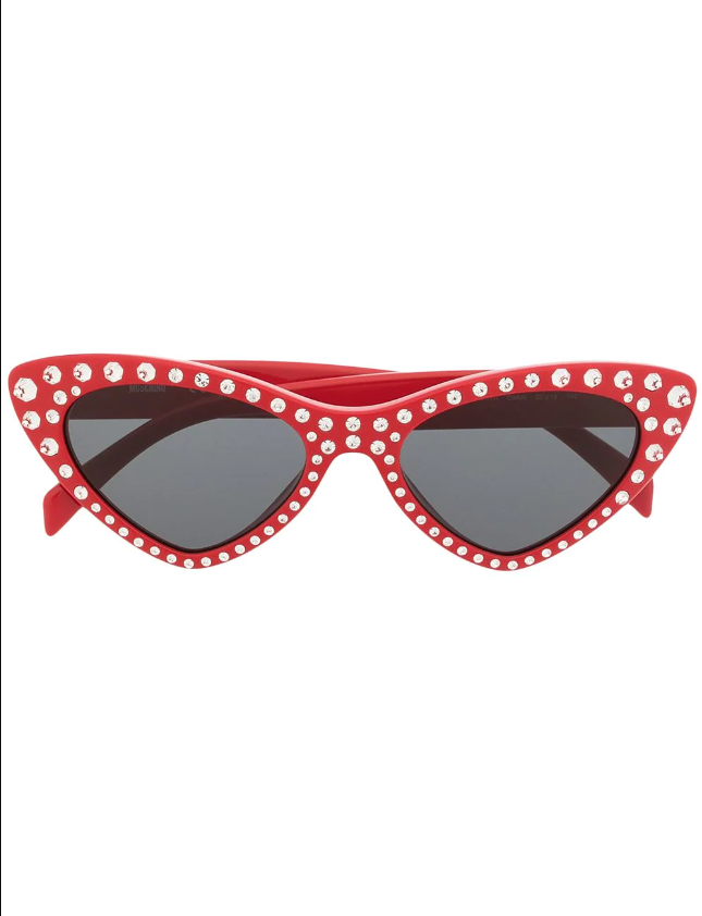 MOSCHINO MOS006/S/STR C9A IR Sunglasses Red Frame Grey