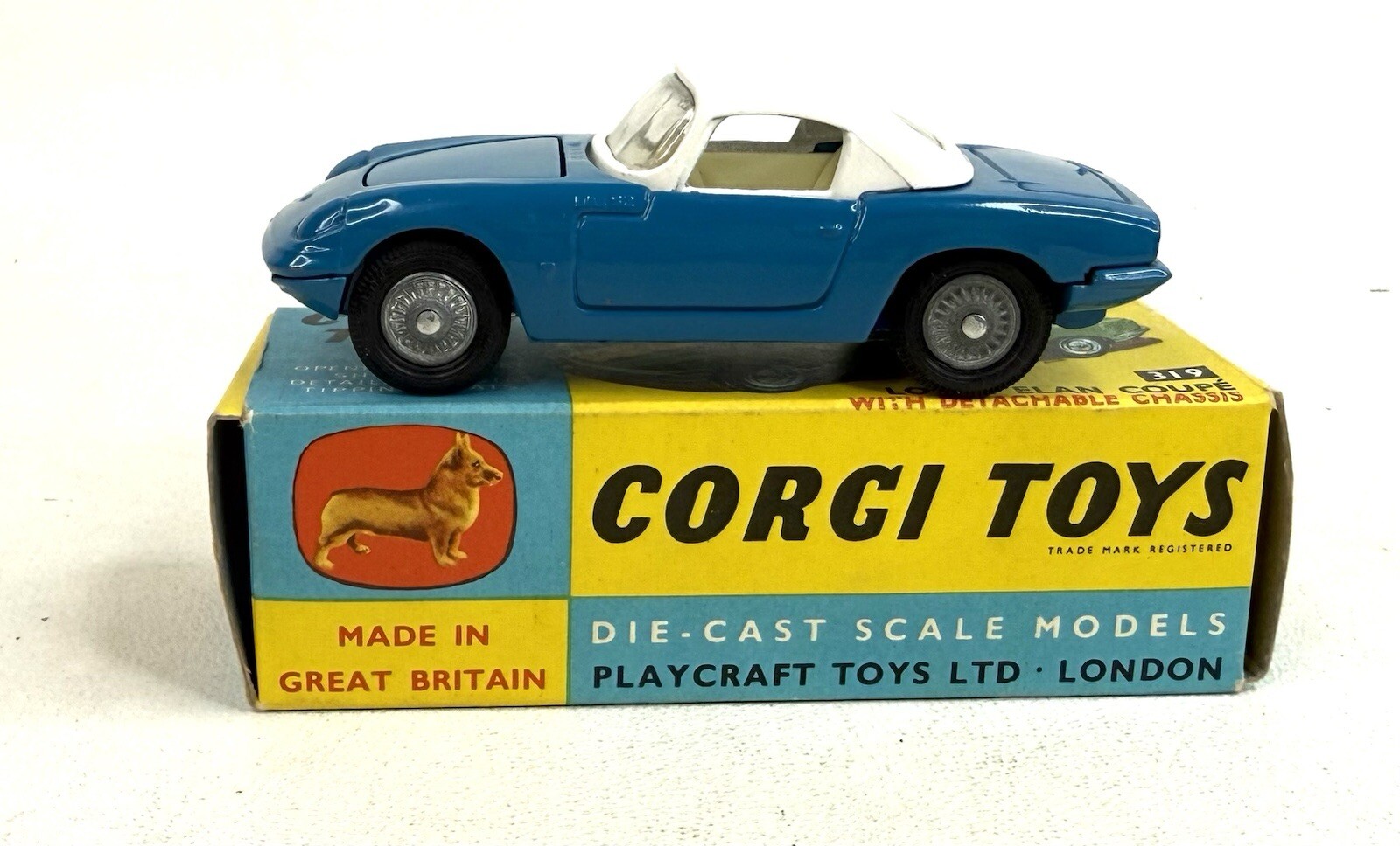 Corgi 319, Lotus Elan Hardtop - Free Price Guide & Review
