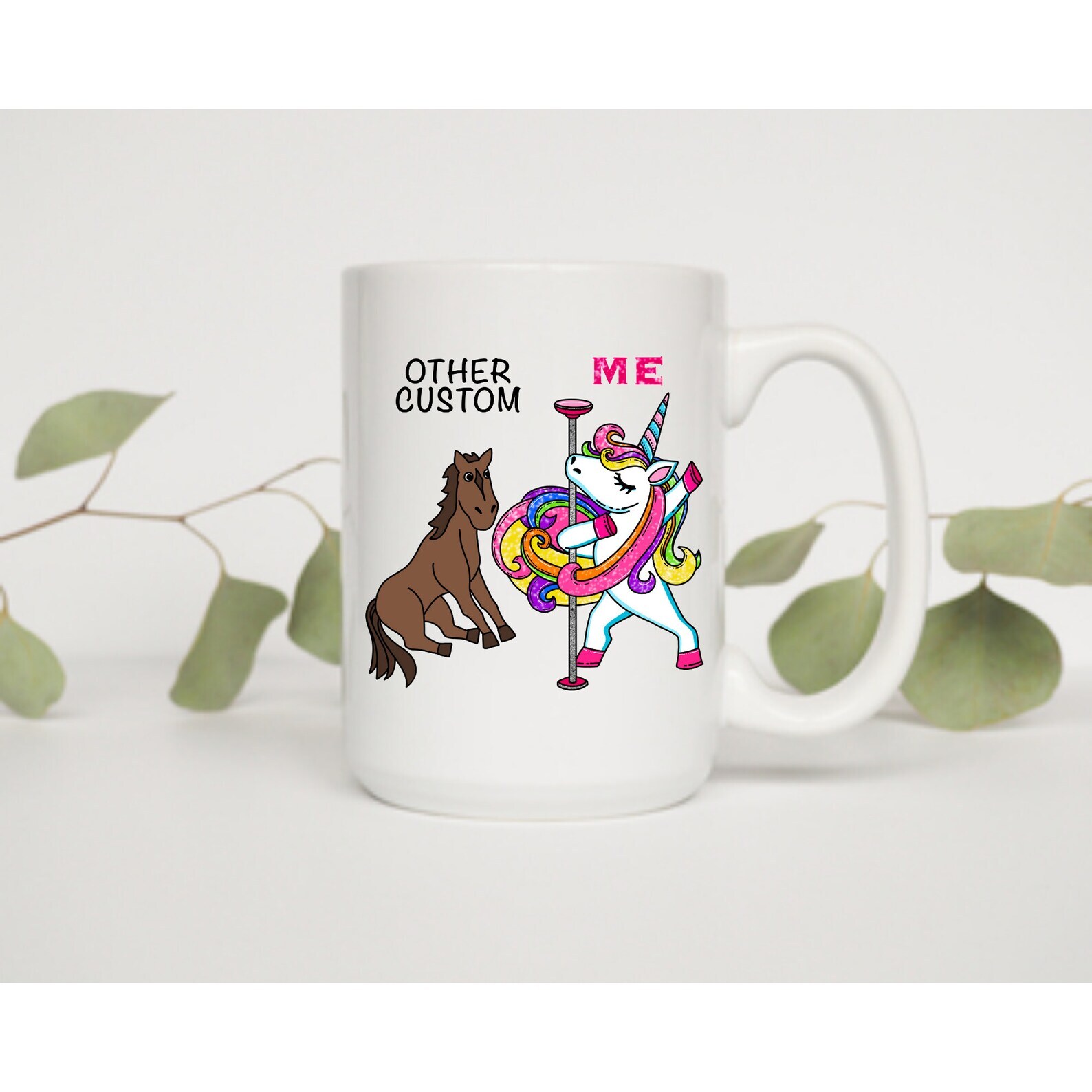 Personalized Unicorn Mug Other People Me Mug Unicorn Mug Unicorn Lover Gift Pole