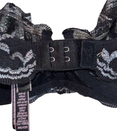 Victoria's Secret sexy Plunge BH Größe 34C schwarz & silber Spitze - Bild 9 von 12