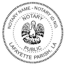 State of Louisiana  Custom Round Self-Inking Notary Public Stamp Ideal 400R