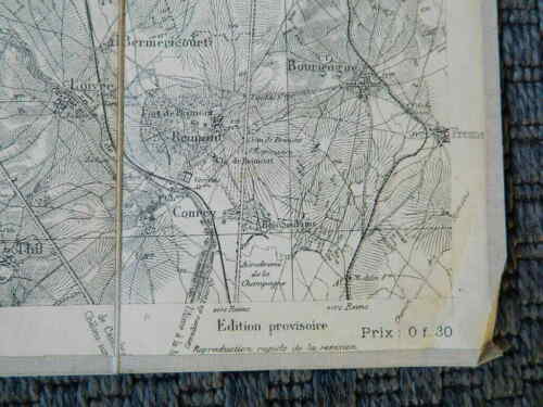ancienne carte entoilée Nord-Ouest de la MARNE France début 1910 - Imagen 5 de 6