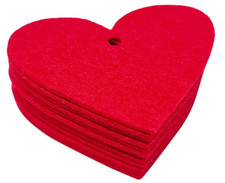 Jtnohx 12 Pcs Felt Heart for Valentine's Day Decorations, Large Heart Shaped Fe