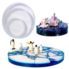 Large Round Silicone Mould Coaster Tray Plate Resin Epoxy Casting Craft Mold