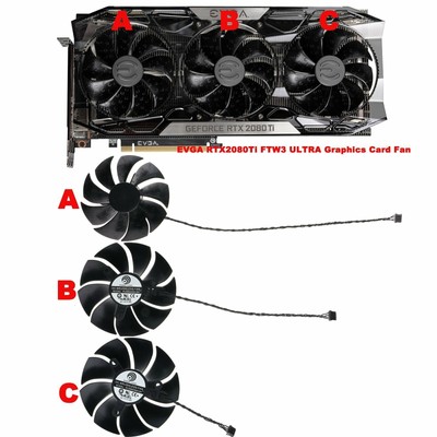 Cooling fan PLD09220S12H for EVGA RTX 2070 2080 2080ti FTW3 Graphics Card 4pin