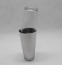 2 Piece BOSTON SHAKER SET Glass & WEIGHTED Shaker Basic Bar Cocktail Mixing Kit