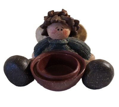 Crazy Mountain Rustic Christmas All Season Angel Votive Candle Holder