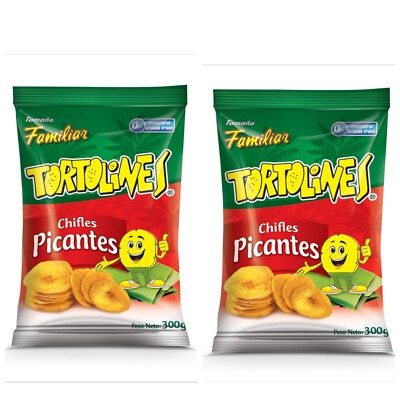Two snacks chili banana chifles tortolines 300gr