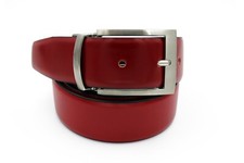 Marco Valentino Men's Red Leather Dress Belt