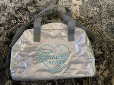 JUSTICE Silver  Blue Sparkle Duffle Bag - Cheer, Dance Bag - LIVE JUSTICE
