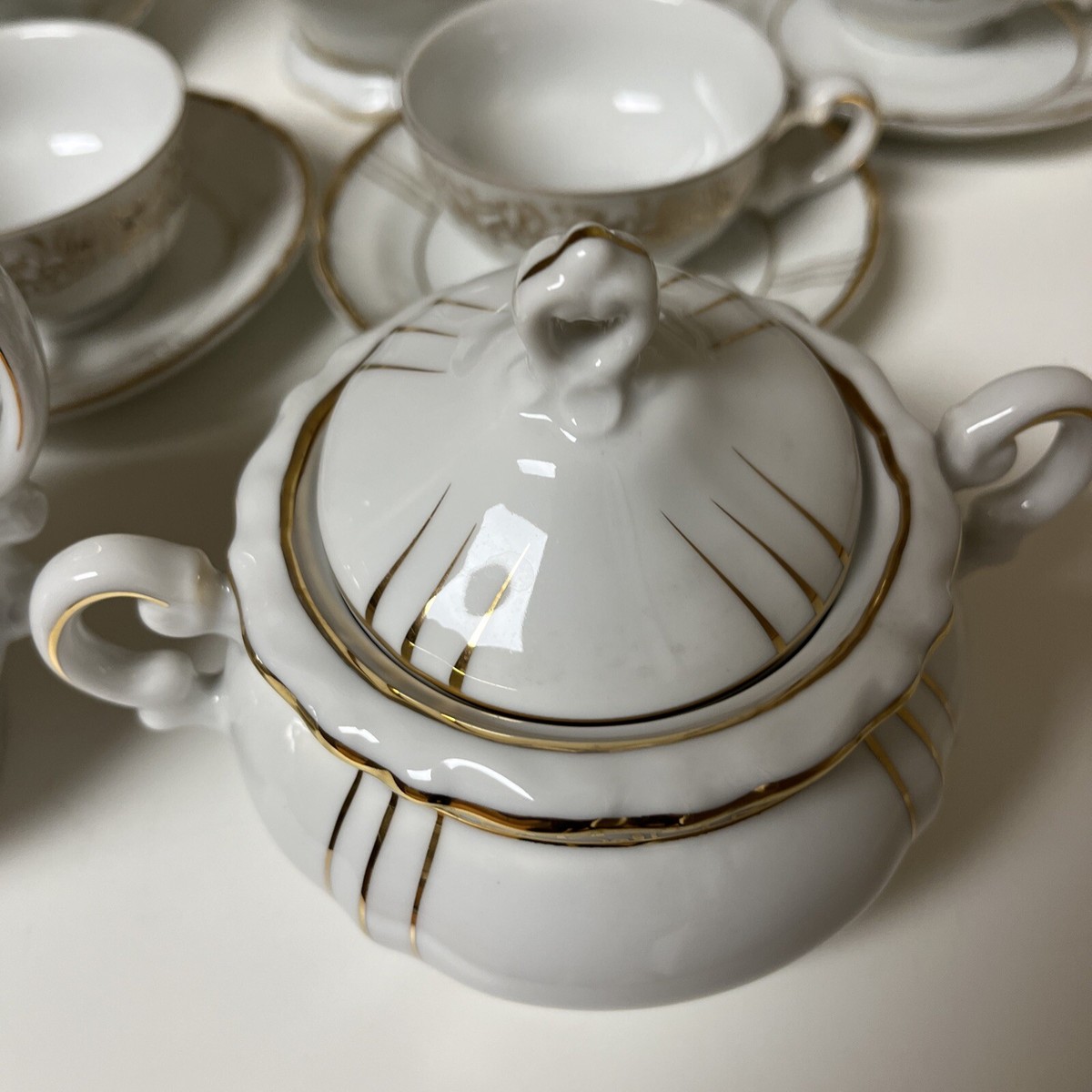 Vintage Seyei 17 piece FINE CHINA Demitasse SET 1030 JAPAN
