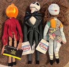 Disney Nightmare Before Christmas Plush Jack, Sally, Pumpkin Head Jack NBC NEW
