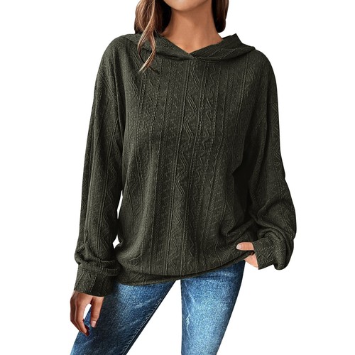 Women Long Sleeve Hoodie Sweatshirt Jumper Hooded Pullover Shirt Top Coat Blouse - Picture 32 of 36