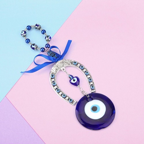 Turkish Blue Evil Eye Blessing Amulet Wall Hanging Home Decor Protector Muslim - Picture 5 of 7