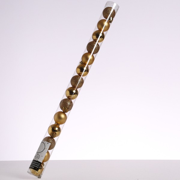 Christbaumkugel Weihnachtskugel Bruchfest GläNzend Matt Glitzernd Gold 14 Stk-image