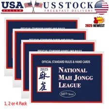 🔥NEWEST 2025 National Mah Jongg League Card Large Size Official Hands and Rules