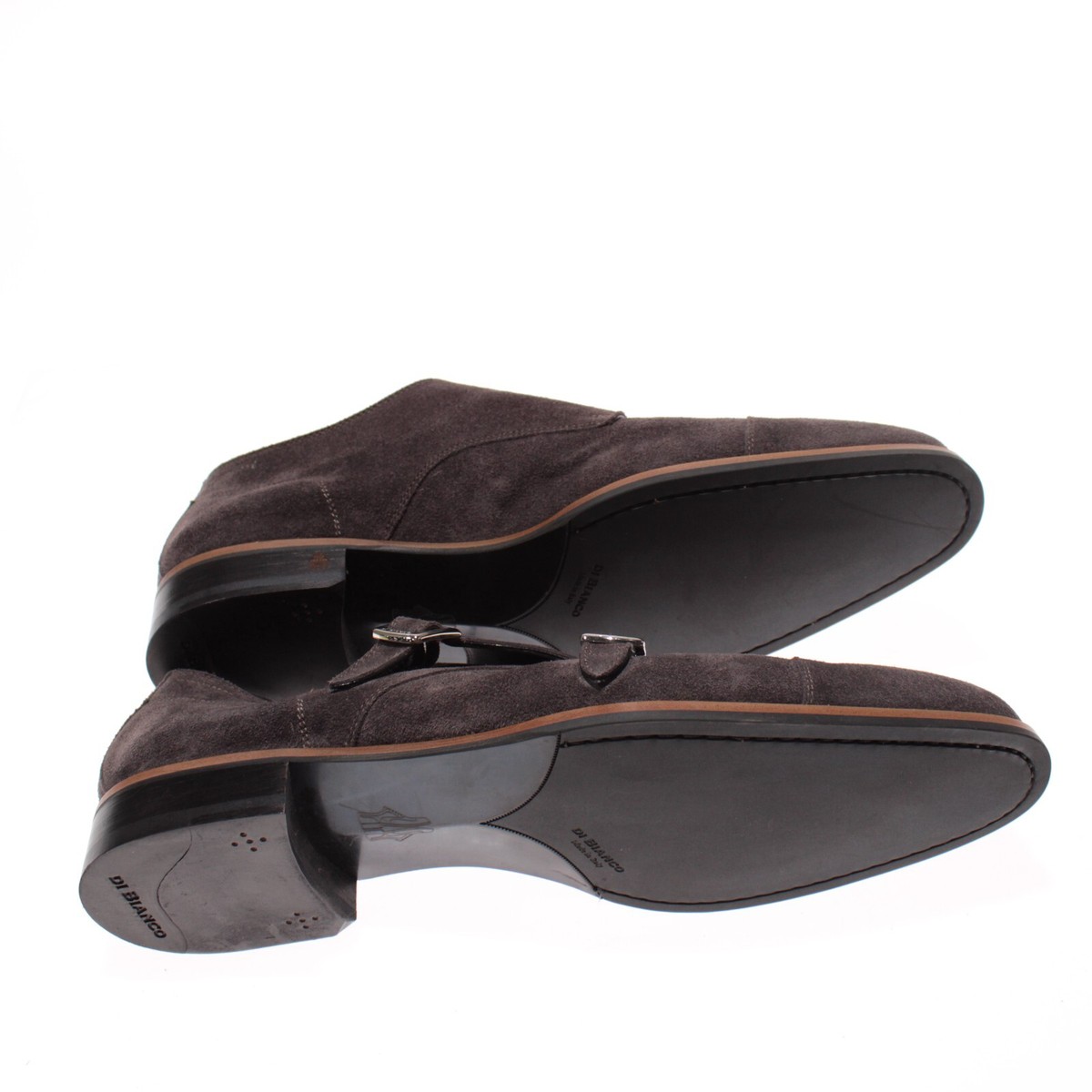 Di Bianco NWB Isernia Suede Double Monk Strap Dress Shoes Size 11 in Brown Di Bianco Premium NWB Double Monk Strap Dress Shoes Size 9  main image 3