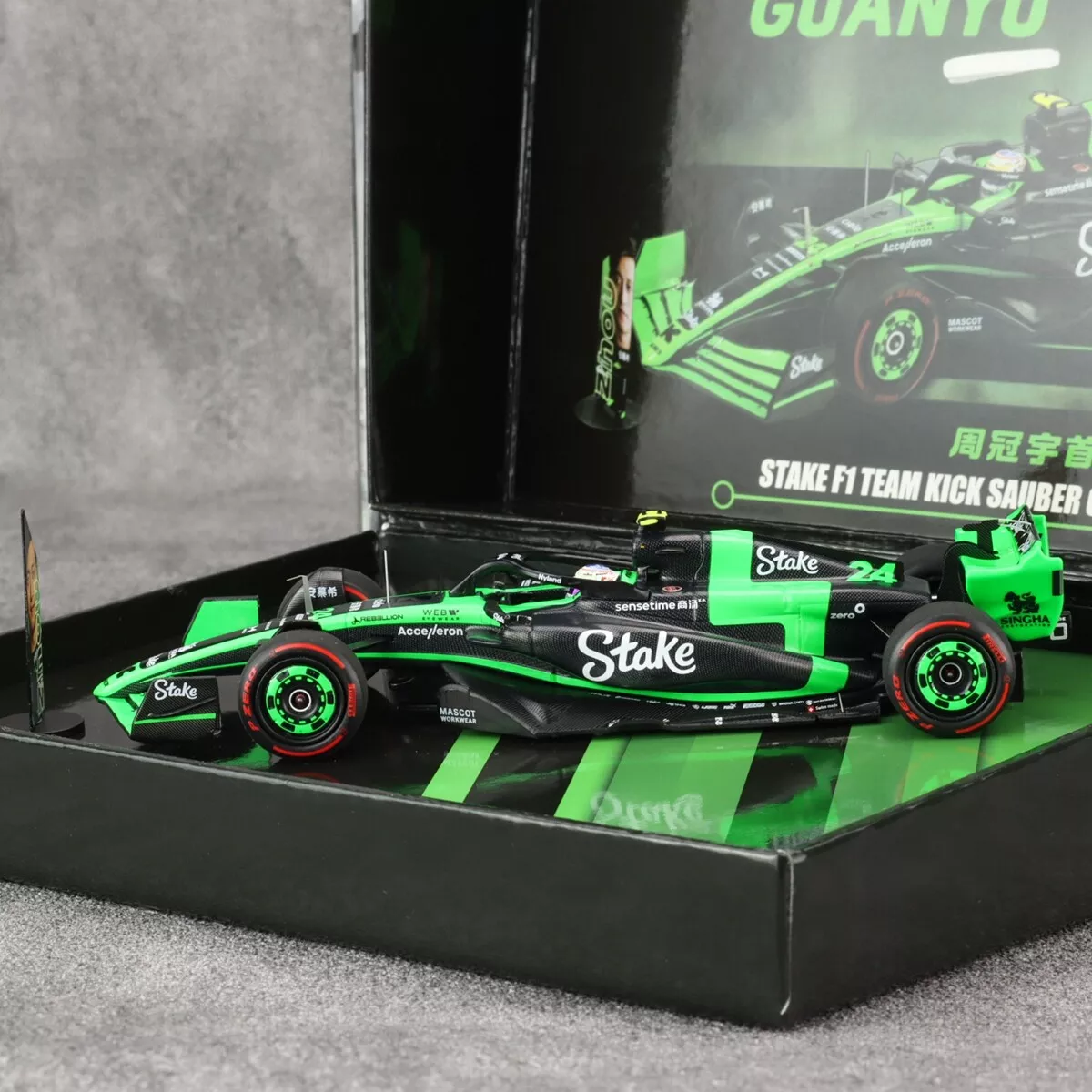 Minichamps 1:43 Stake F1 Team Kick Sauber C44 China GP 2024 Minichamps 1:43 Stake F1 Team Kick Sauber C44 China GP 2024