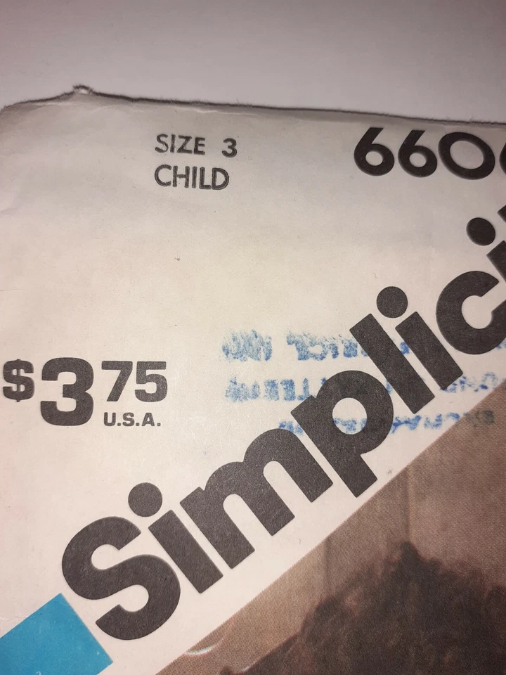 Delantal de vestir Simplicity 6606 apliques patrón de costura de pájaro niñas 3 3T corte país Foto 3 de 4