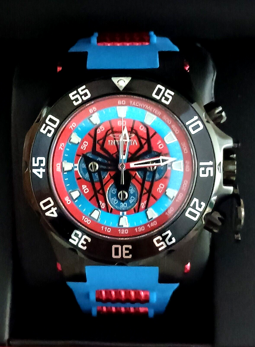林憲子Marvel Spiderman Men Model 25689 Marvel Comics Invicta 25689 52mm Spider-Man LE #1815/3000