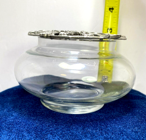 Heart Shaped Pewter lid on Clear Dish-Mothers Day 1990 - Picture 7 of 8