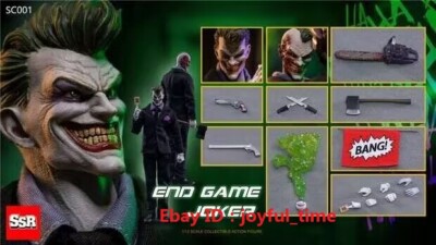 IN STOCK，SSR SC001 Batman End Game Joker Deluxe Ver. 1/12 Figure 2 Heads 