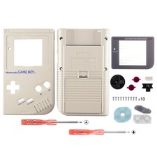 Original DMG-01 Solid Gray Full Housing Case Kit Replacement Part for Game Boy