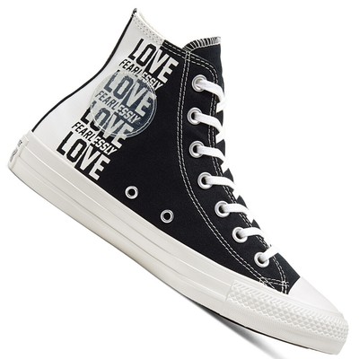 Converse Chuck Taylor All Star Chuck High cortos Love fearlessly zapatos  corazón | eBay