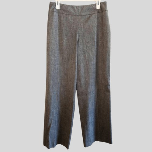 Talbots Women's Size 10 Gray Wool Cashmere Wide-Leg Dress Pants Career Work