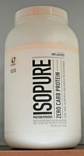 Isopure Unflavored Zero Carb Protein Powder 3 lb (1.36 kg) 47 Servings