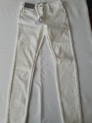 Women's UK6 Next Petite Skinny Mid Rise Jean's White